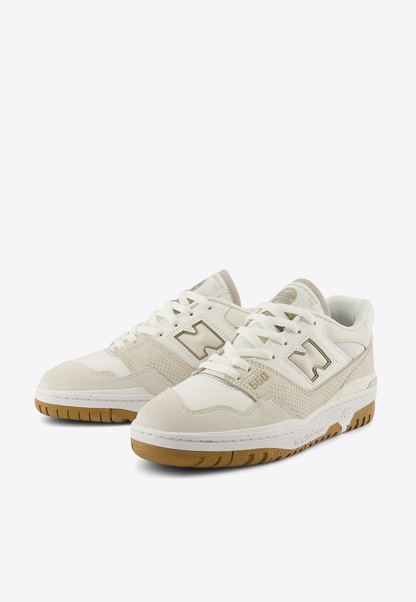 New Balance 550 Low-Top Sneakers in Sea Salt with Linen and Stoneware Beige BBW550TB