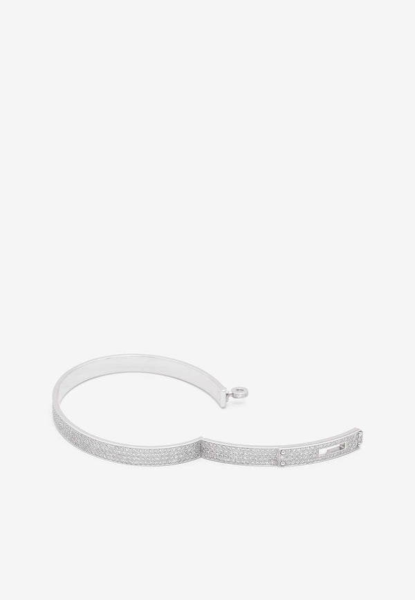 Hermès Kelly Bracelet PM in White Gold and Full Diamonds