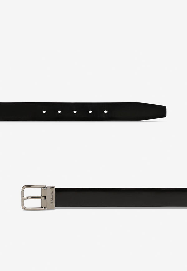 Dolce & Gabbana Patent Leather Belt Black BC4703 AI935 80999