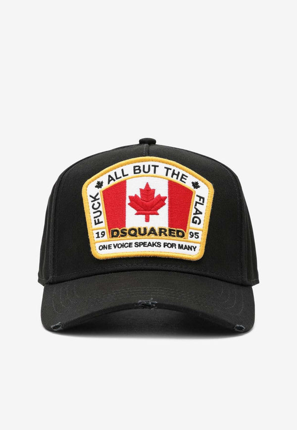 Dsquared2 Canadian Flag Distressed Baseball Cap BCM401105C00001/O_DSQUA-2124