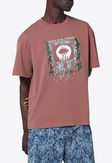 Brain Dead Endless Construction Printed T-shirt Brown BDF25T00O046CO/R_BRAID-NU