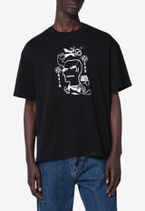 Brain Dead Earth Works Printed T-shirt Black BDF25TOO0046CO/R_BRAID-BLK