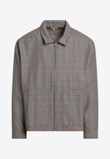 Brain Dead X Brooks Brothers Checked Zip-Up Jacket Brown BDP25O060044WO/Q_BRAID-TA