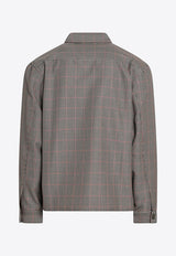 Brain Dead X Brooks Brothers Checked Zip-Up Jacket Brown BDP25O060044WO/Q_BRAID-TA