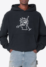 Brain Dead Neuro Free Association Hooded Sweatshirt Black BDP25TO90044CO/Q_BRAID-WB