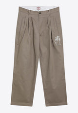Brain Dead X Brooks Brothers Desert Straight-Leg Pants Beige BDS24B130042CO/Q_BRAID-DE