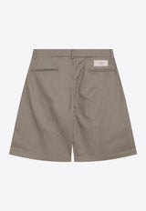 Brain Dead X Brooks Brothers Desert Bermuda Shorts Beige BDS24B310042CO/Q_BRAID-DE