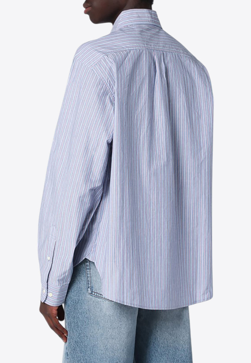 Brain Dead X Brooks Brothers Striped Long-Sleeved Shirt Light Blue BDS24T240O41CO/Q_BRAID-BL