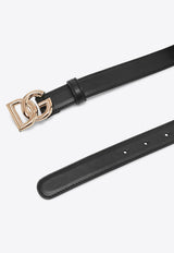 Dolce & Gabbana DG Logo Leather Belt Black BE1447AW576/P_DOLCE-80999