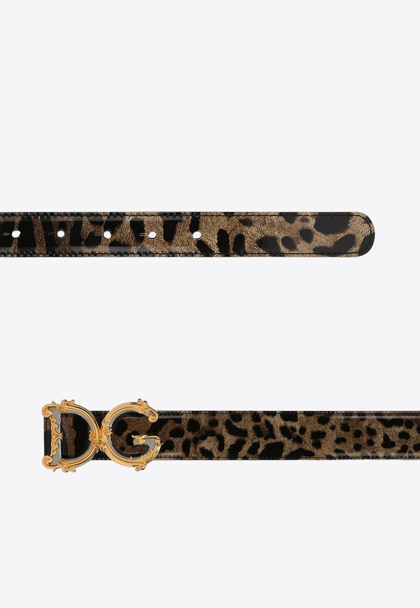 Dolce & Gabbana DG Girls Leopard-Print Belt Belts Color