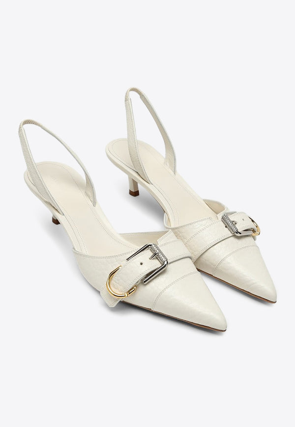 Givenchy Voyou 45 Slingback Pumps BE308XE255/O_GIV-105 White