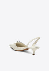 Givenchy Voyou 45 Slingback Pumps BE308XE255/O_GIV-105 White