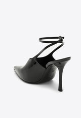Givenchy Show 100 Slingback Pumps in Patent Leather Black BE4030E1Y5/N_GIV-001