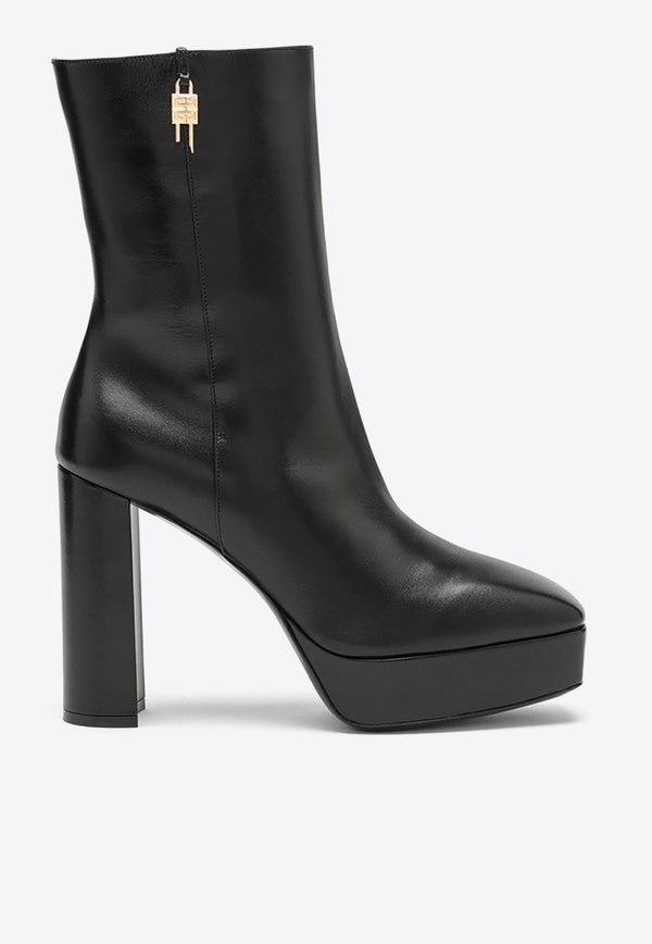 Givenchy G-Lock 115 Leather Platform Boots Black BE6046E1WW/N_GIV-001