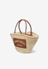 Jimmy Choo Medium Raffia Beach Basket Bag BEACH BASKET/M BXE NATURAL/TAN/ECRU