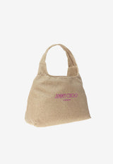 Jimmy Choo Large Diamond Raffia Tote Bag BEACH DMNDHOBO/L TYJ GOLD/FUCHSIA/LIGHT GOLD