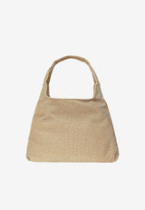 Jimmy Choo Large Diamond Raffia Tote Bag BEACH DMNDHOBO/L TYJ GOLD/FUCHSIA/LIGHT GOLD