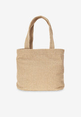 Jimmy Choo Medium Diamond Raffia Tote Bag BEACH TOTE E/W M TYJ GOLD/FUCHSIA/LIGHT GOLD