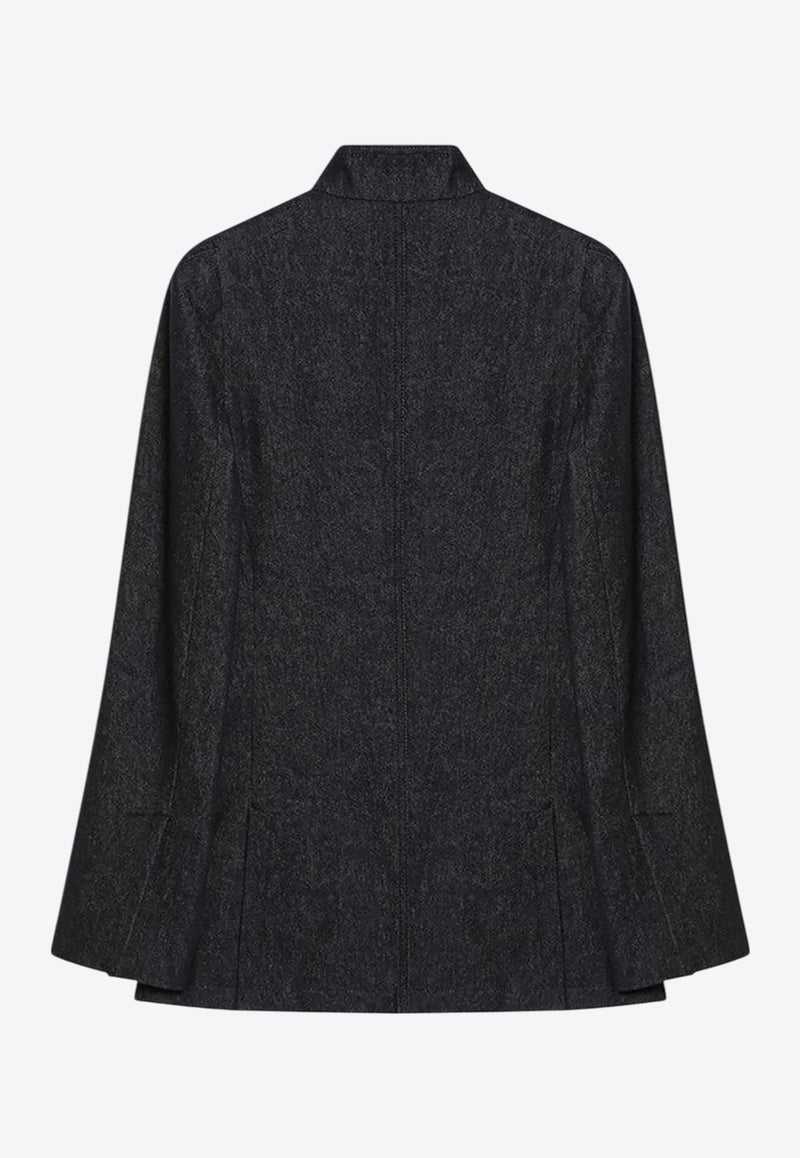 Max Mara Beatrice Denim-Effect Blazer Blue BEATRICECO/Q_MAXM-001