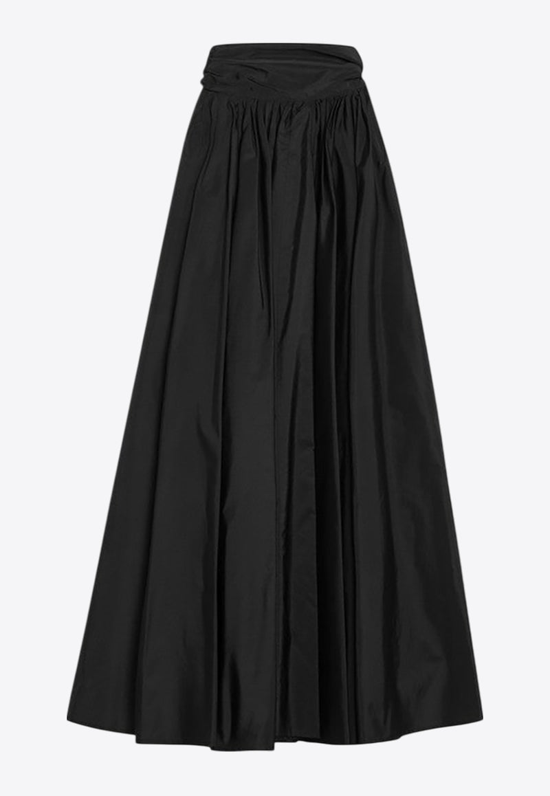 Max Mara Pianoforte Beber Mini Taffeta Dress with Bow Black BEBERCO/R_MAXMP-003