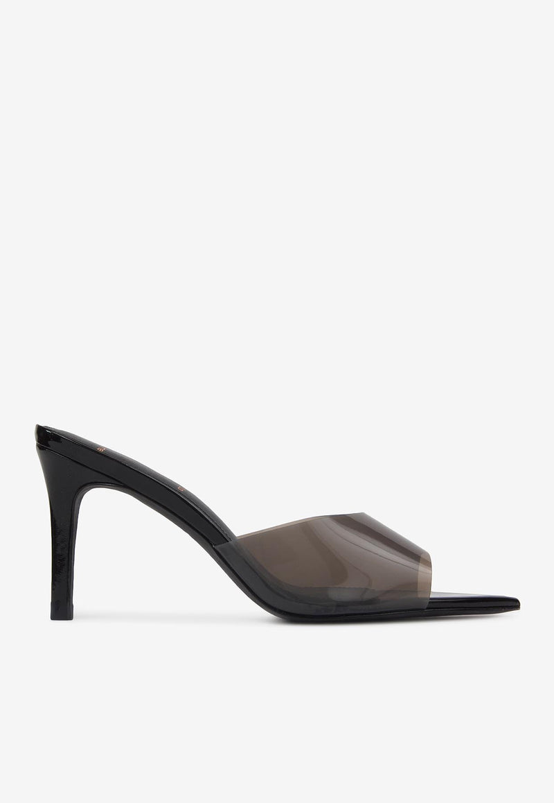 BLACK SUEDE STUDIO Belle 80 PVC Mules Black BELLE_BLACK