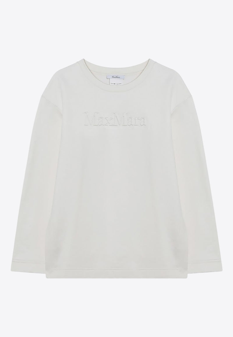 Max Mara Berma Sweatshirt in Silk-Blend White BERMACO/R_MAXM-001