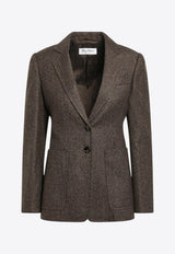 Max Mara Bermuda Single-Breasted Wool Blazer Brown BERMUDA1234WO/R_MAXM-001