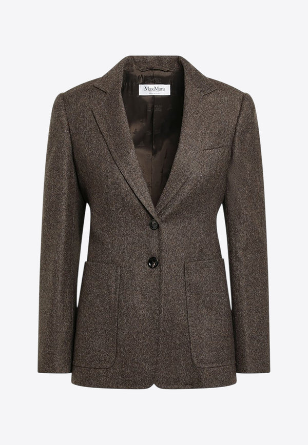 Max Mara Bermuda Single-Breasted Wool Blazer Brown BERMUDA1234WO/R_MAXM-001