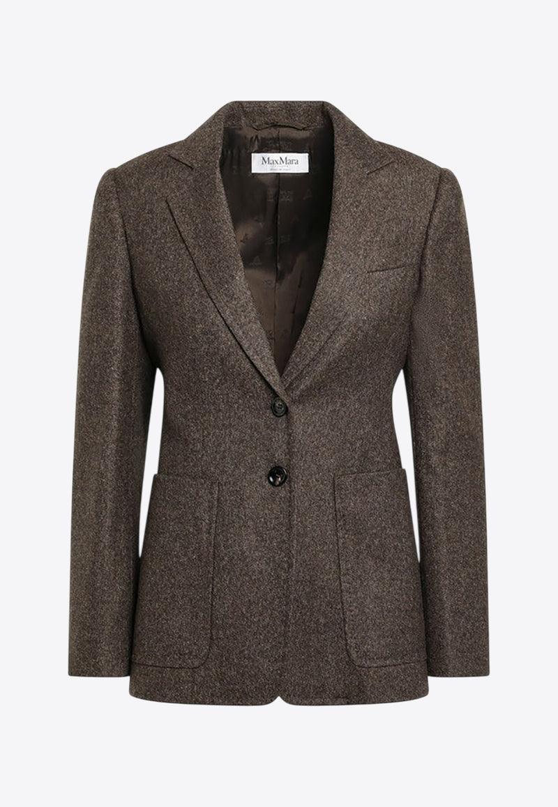 Max Mara Bermuda Single-Breasted Wool Blazer Brown BERMUDA1234WO/R_MAXM-001