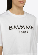 Balmain Logo-Printed Cropped T-shirt BF1EE020BB02/O_BALMA-GAB