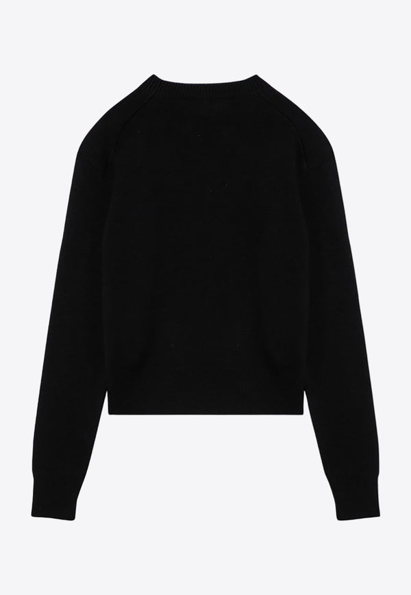 AMI PARIS Ami De Coeur Sweater Black BFFKS001001/P_AMI-001