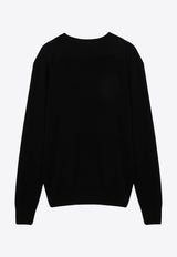 AMI PARIS Ami De Coeur Crewneck Sweater Black BFHKS001001/P_AMI-001