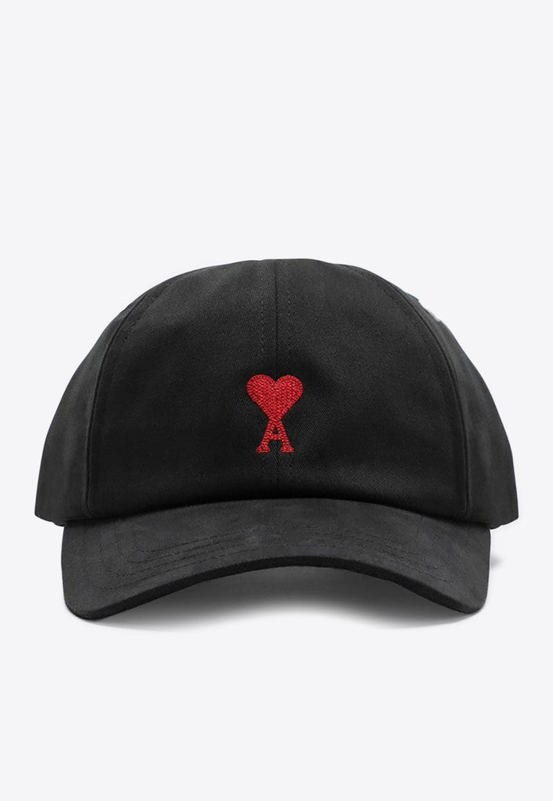 AMI PARIS Ami De Coeur Baseball Cap Black BFUCP006CO0051/P_AMI-001