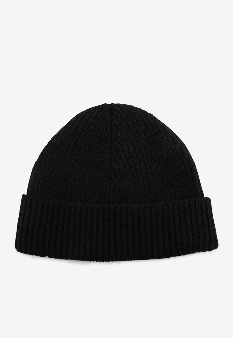 AMI PARIS Ami De Coeur Knitted Beanie Black BFUHA106018/P_AMI-009