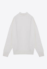 AMI PARIS Ami De Coeur High-Neck Sweater White BFUKS402018/P_AMI-154