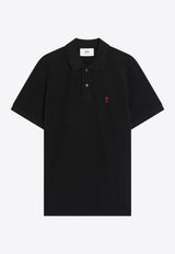 AMI PARIS Ami De Coeur Polo T-shirt Black BFUPL001U760/R_AMI-001