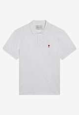 AMI PARIS Ami De Coeur Polo T-shirt White BFUPL001U760/S_AMI-100