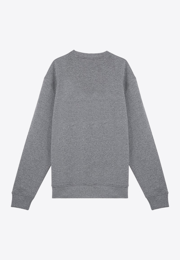 AMI PARIS Ami De Coeur Crewneck Sweatshirt Gray BFUSW001730/P_AMI-055