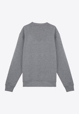 AMI PARIS Ami De Coeur Crewneck Sweatshirt  Gray BFUSW001U730/P_AMI-055