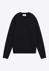 AMI PARIS Ami De Coeur Crewneck Sweatshirt Black BFUSW035U730_AMI-001