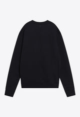 AMI PARIS Ami De Coeur Crewneck Sweatshirt Black BFUSW035U730_AMI-001