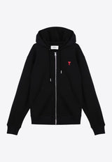 AMI PARIS Ami De Coeur Zip-Up Sweatshirt Black BFUSW435U730/P_AMI-001