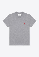 AMI PARIS Embroidered Ami De Coeur T-shirt Gray BFUTS001724/P_AMI-055