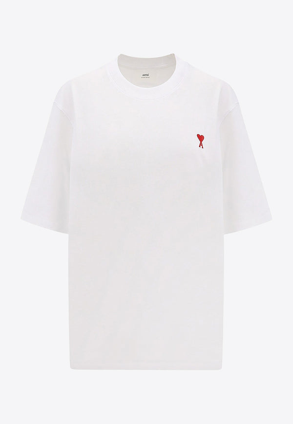 AMI PARIS Logo Short-Sleeved T-shirt BFUTS005.726WHITE