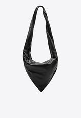 Lemaire Scarf Shoulder Bag in Glossy Leather Black BG0157LL0075/R_LEMAI-MU096