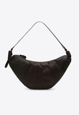 Lemaire Large Croissant Leather Bag Chocolate BG0172LL0137/R_LEMAI-BR490