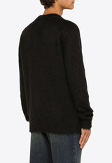 Balmain Logo Brushed Wool-Blend Sweater BH0KD000KF38/N_BALMA-EAB