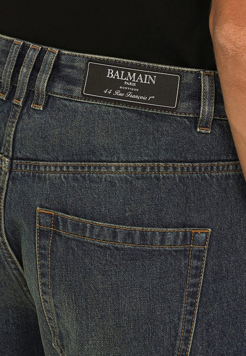 Balmain Straight-Leg Vintage-Effect Pants BH0MI044DD93/N_BALMA-6KD