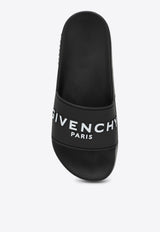 Givenchy Logo Embossed Rubber Slides Black BH301TH1H4/Q_GIV-001