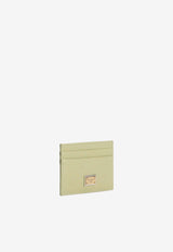Dolce & Gabbana Logo Plaque Dauphine Calfskin Cardholder Green BI0330 A1001 80527